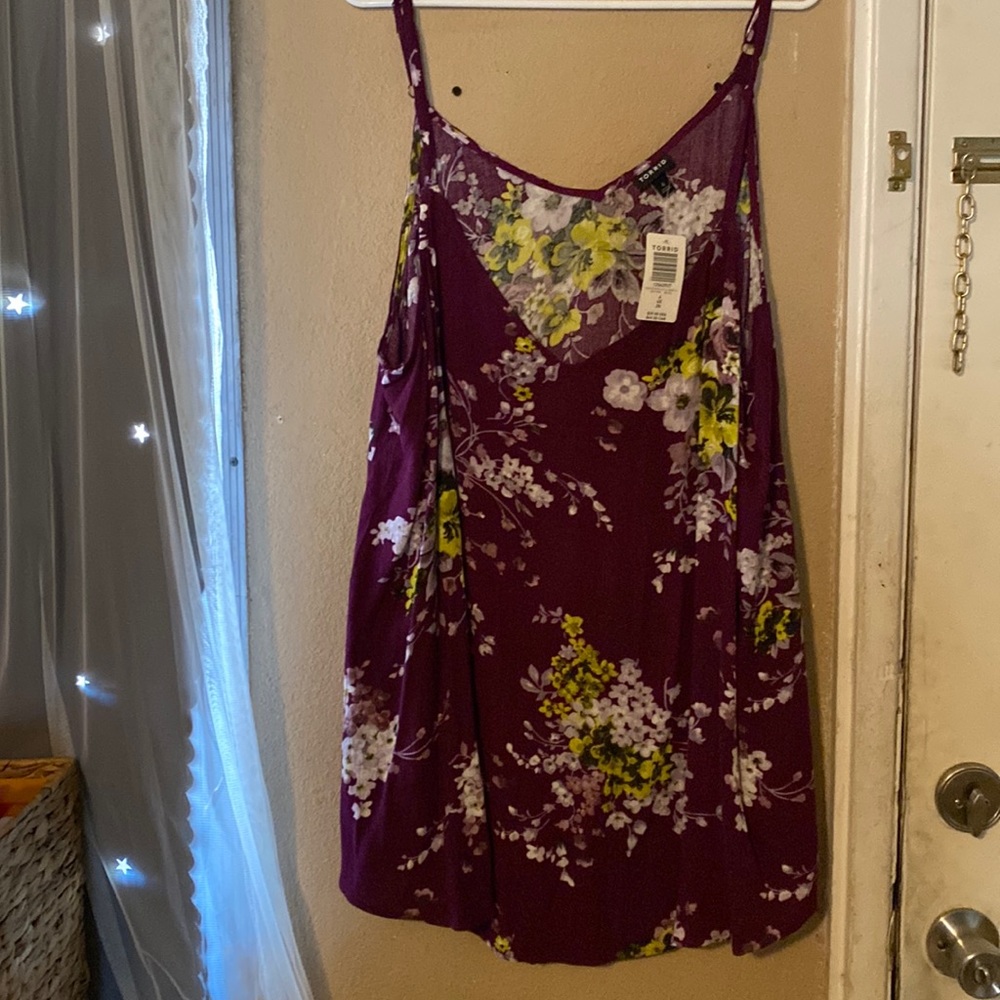 Torrid flowered tank top